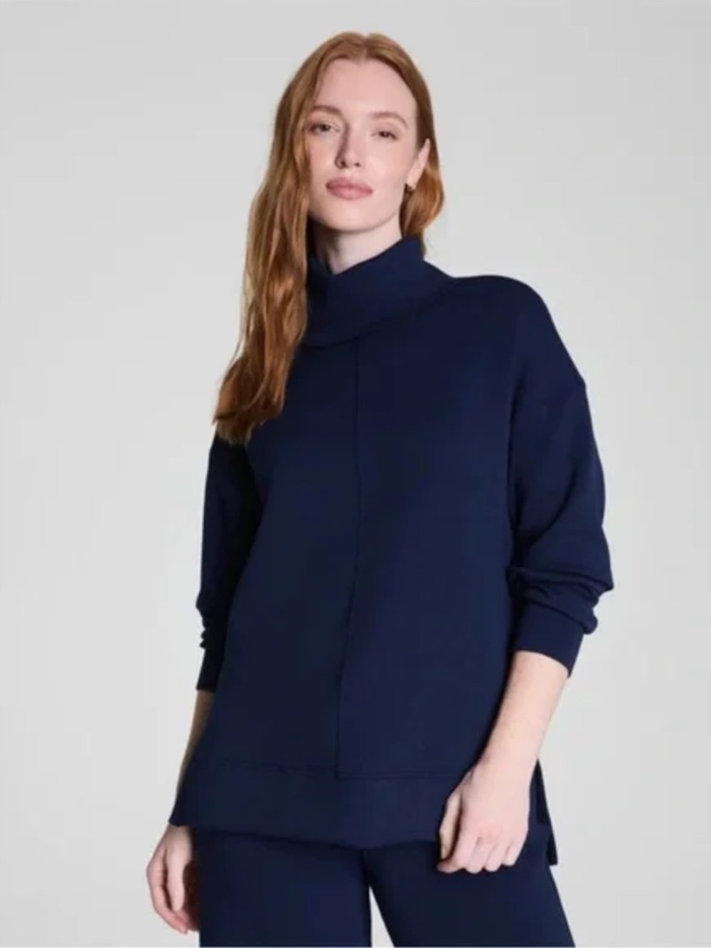 SPANX AirEssentials Turtleneck Tunic, Size M, 50501R Navy Blue Minimalist Cozy